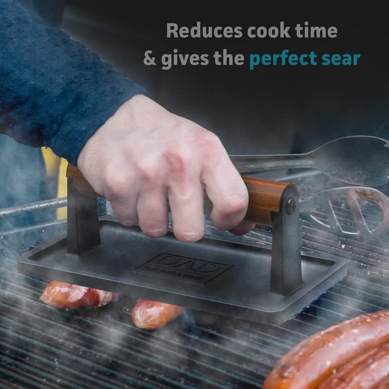 Father's Day Cast Iron Grill Press - 
