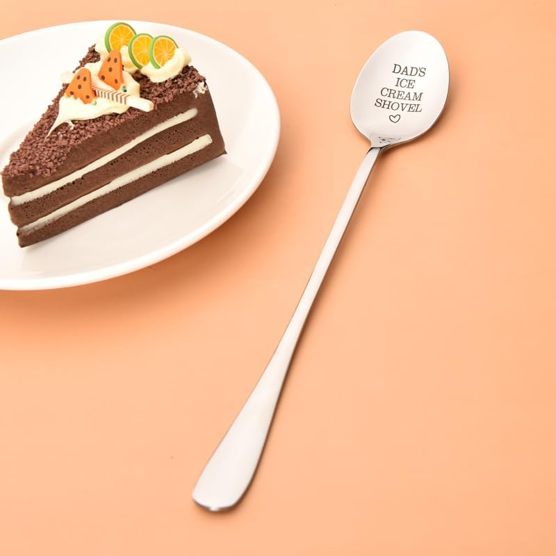 Engraved Stainless Steel Ice Cream Spoon for Dad