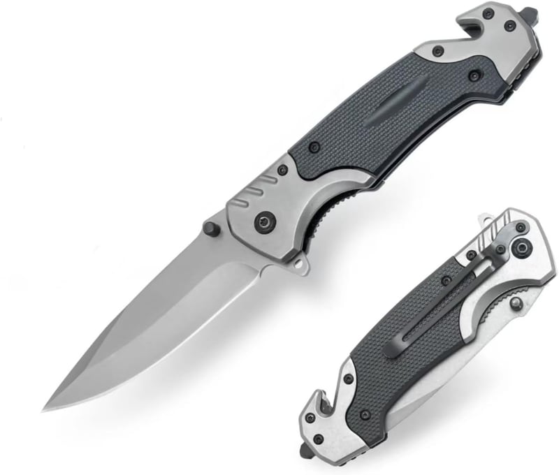 Tactical Folding Pocket Knife for Men – 3-in-1 Multitool EDC