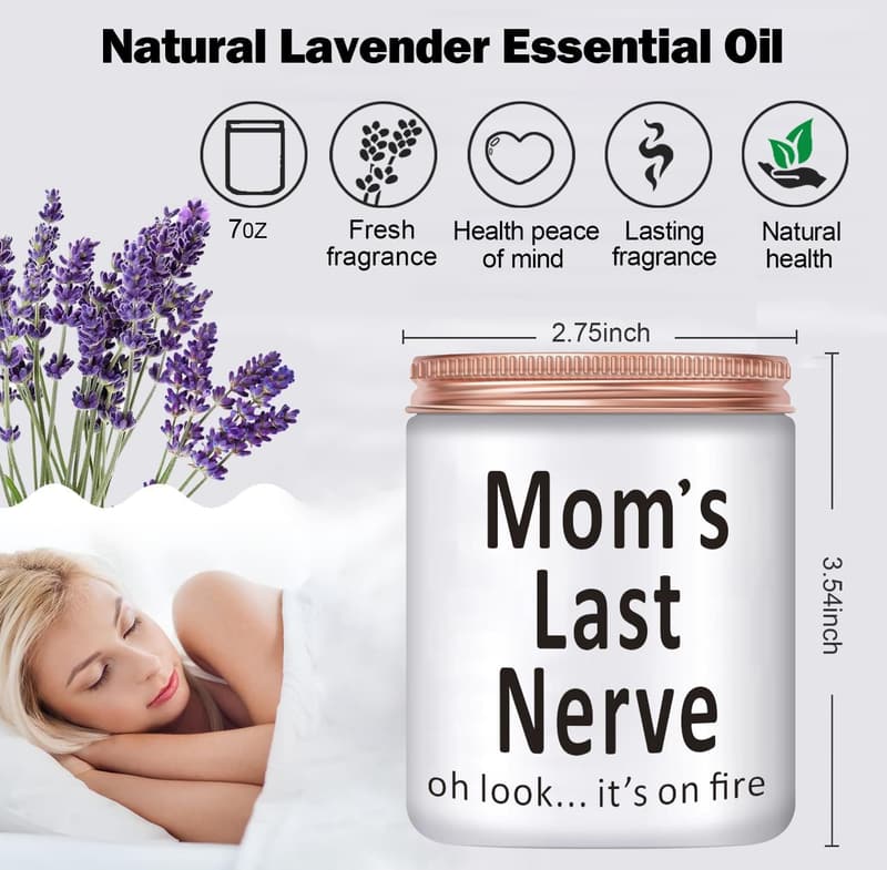 Christmas Gifts for Mom - Highly Scented Long Burning Candle