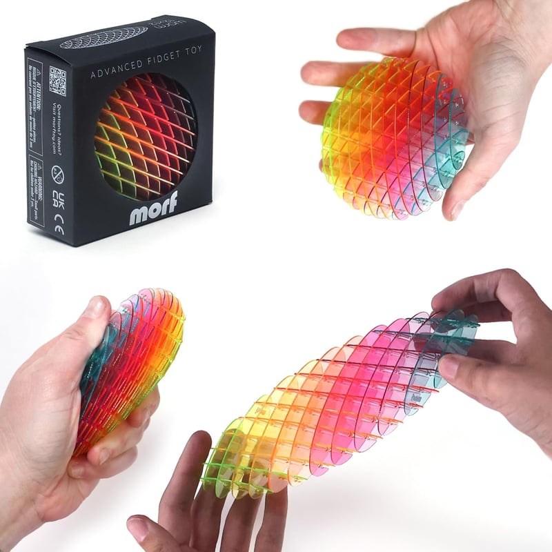 Rainbow Fidget Worm Toy - Interactive Sensory Desk Fidget for All Ages