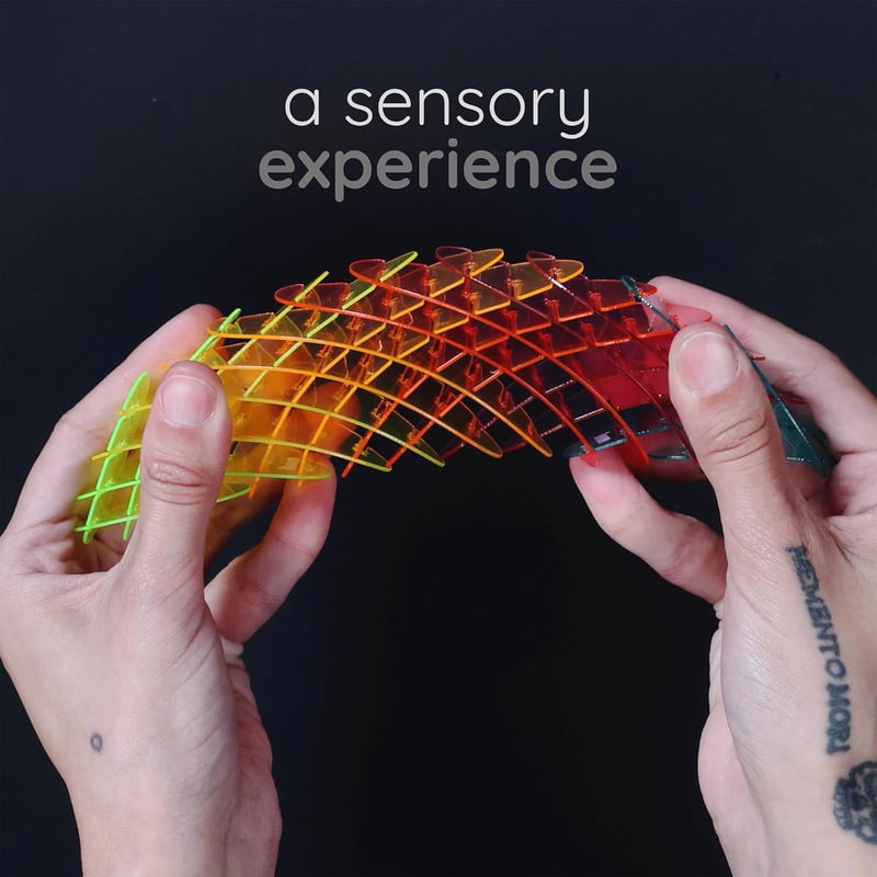 Rainbow Fidget Worm Toy - Interactive Sensory Desk Fidget for All Ages