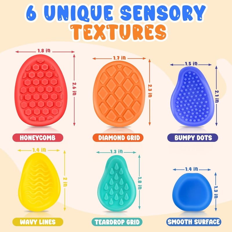 Fidget Sensory Toys for Kids & Adults - 6-Pack Anxiety Relief Set