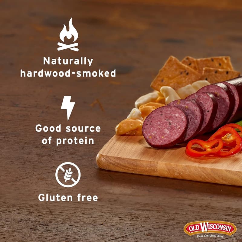 Old Wisconsin Premium Summer Sausage, 100% Natural Beef, 8 oz