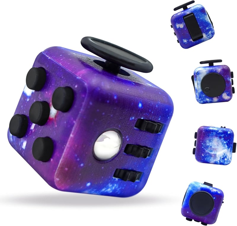 Fidget Toy Cube for Anxiety Relief | Hand-Held Six-Sided Toy