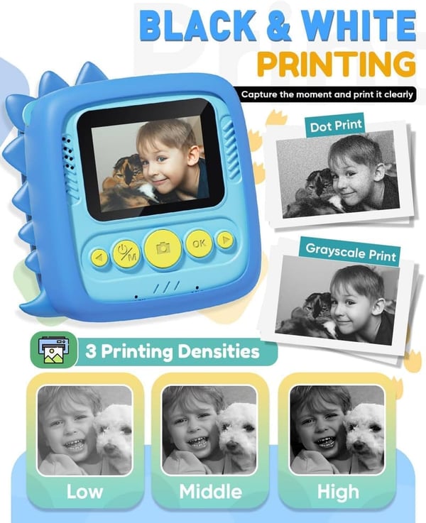 Kids Instant Print Camera for Ages 3-8 - 1080P Portable Toy