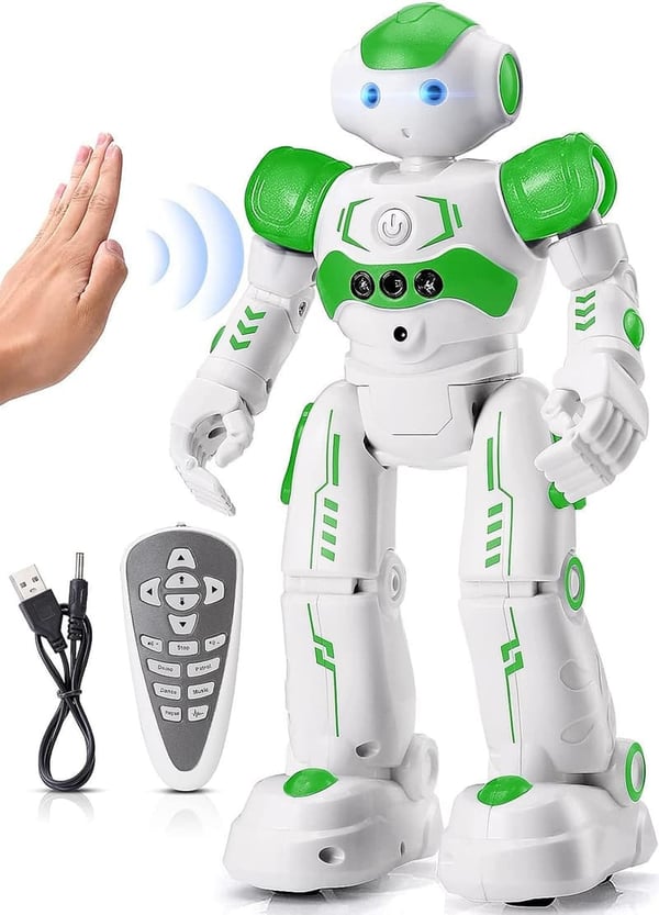 Gesture-Controlled RC Robot Toy for Kids, Ages 4-8 - Green