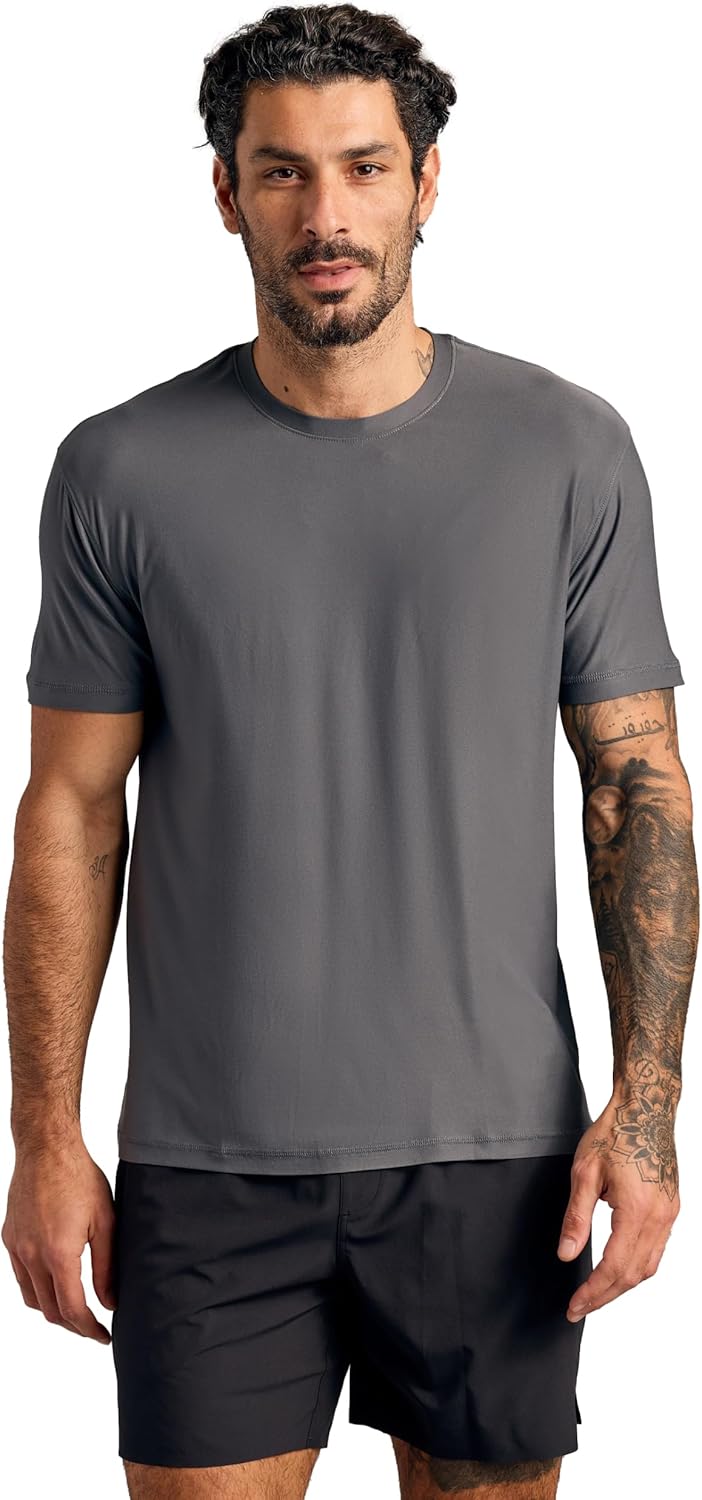 Men's Quick-Dry Workout Shirt - Athletic Base Layer Top