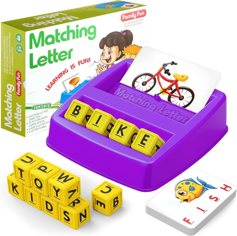 Toddler Matching Letter Game - Educational Toy for Ages 3-8