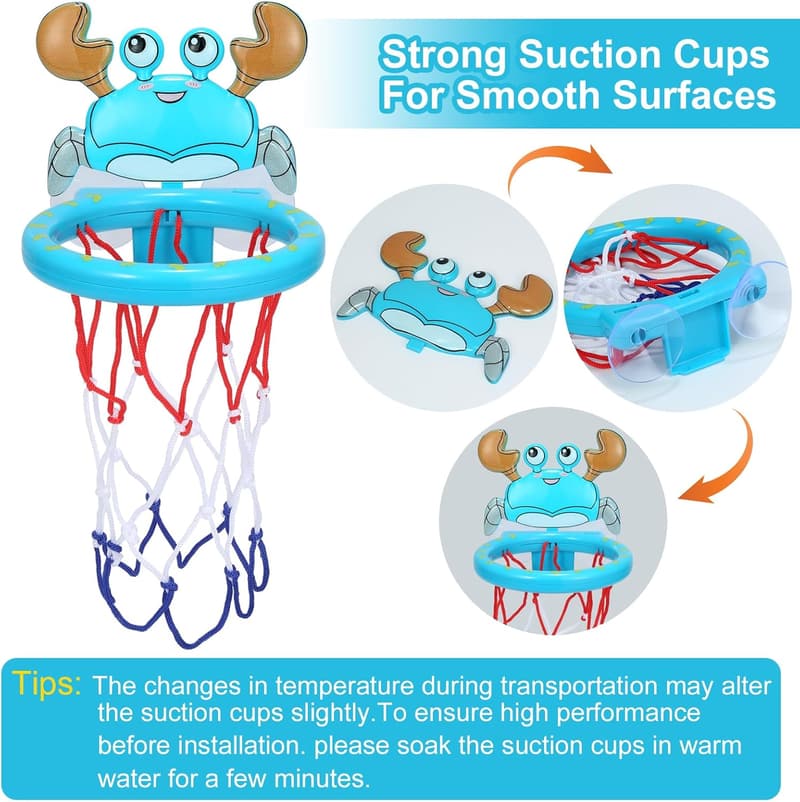 Educational Bathtub Basketball Toy for 1-8 Year Olds