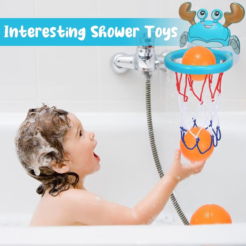 Educational Bathtub Basketball Toy for 1-8 Year Olds