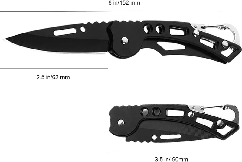 4-Pack Stainless Steel Folding Knives for Outdoor Survival