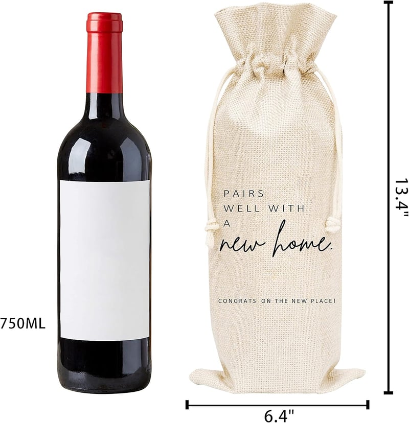 Housewarming Wine Gift Bag for Friends & Clients