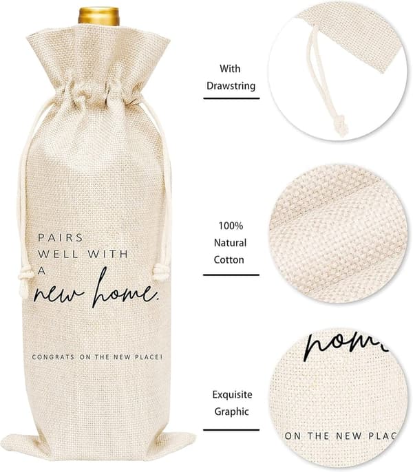 Housewarming Wine Gift Bag for Friends & Clients