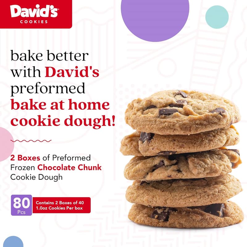 Chocolate Chunk Frozen Cookie Dough - 80 Count