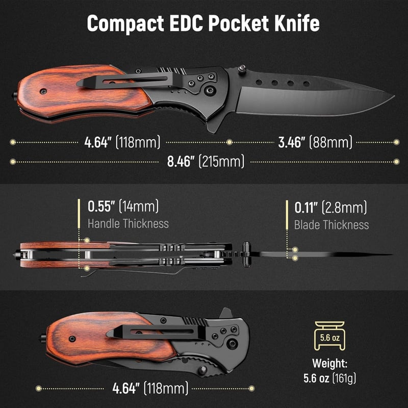 Men's EDC Pocket Knife with 3.46
