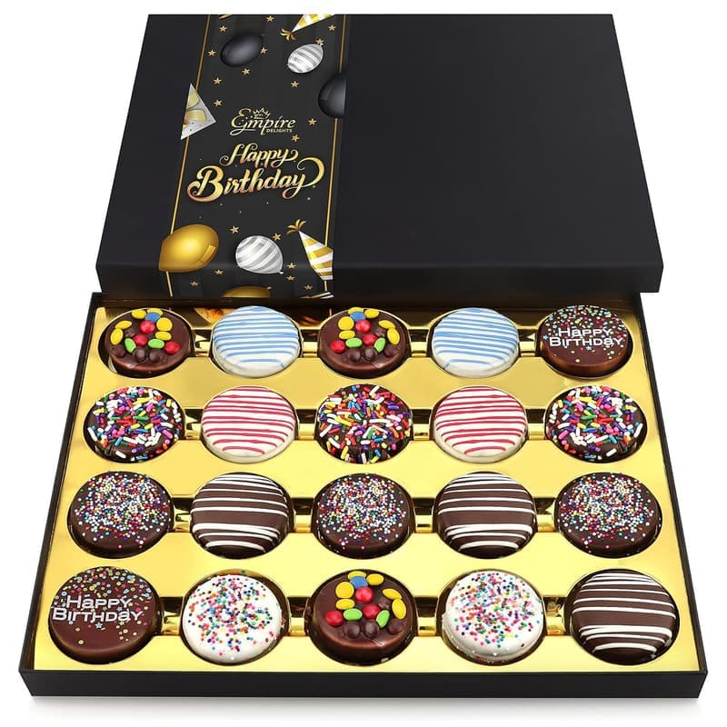 Gourmet Chocolate Birthday Gift Basket for Everyone - 20 Count