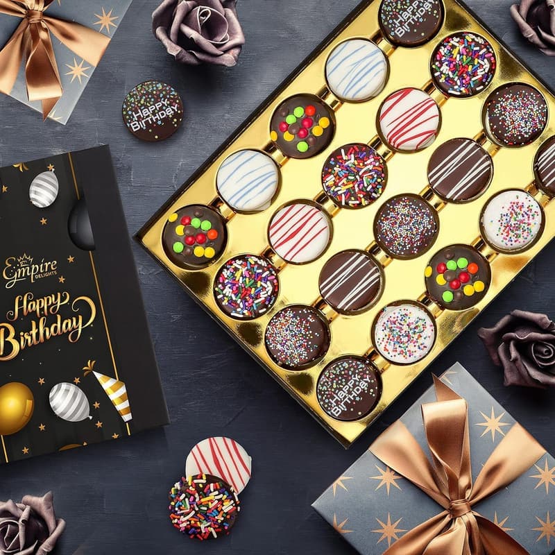 Gourmet Chocolate Birthday Gift Basket for Everyone - 20 Count