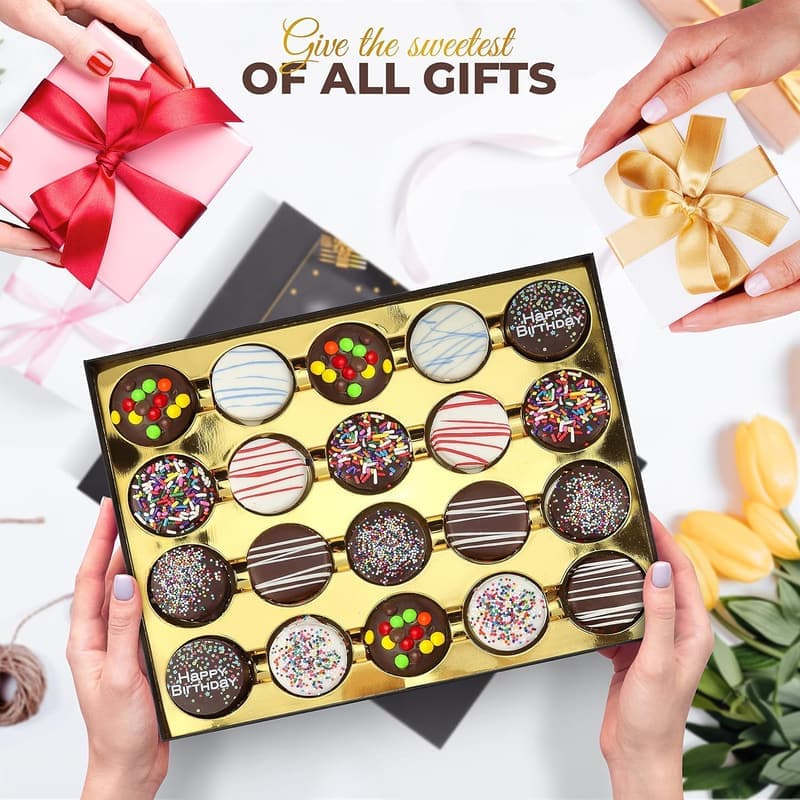 Gourmet Chocolate Birthday Gift Basket for Everyone - 20 Count