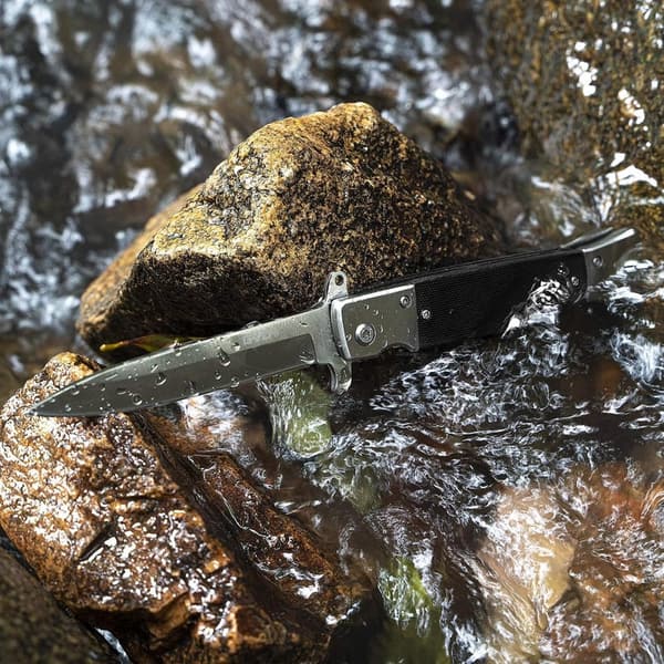 EDC Folding Pocket Knife with G10 Handle and 7CR17 Steel