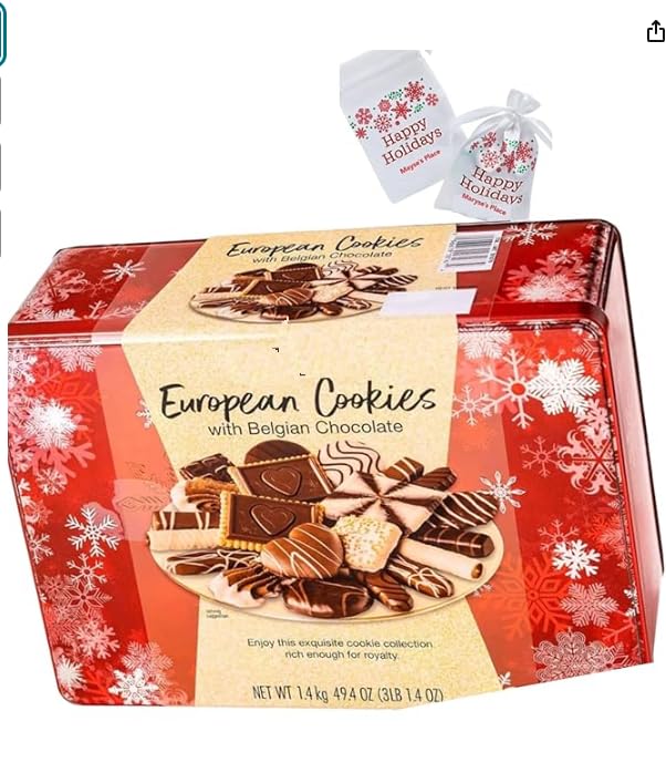 Christmas European Chocolate Cookie Assortment - 49.4 Oz