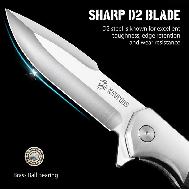 Heavy-Duty Tactical Pocket Knife for Men & Women - 4