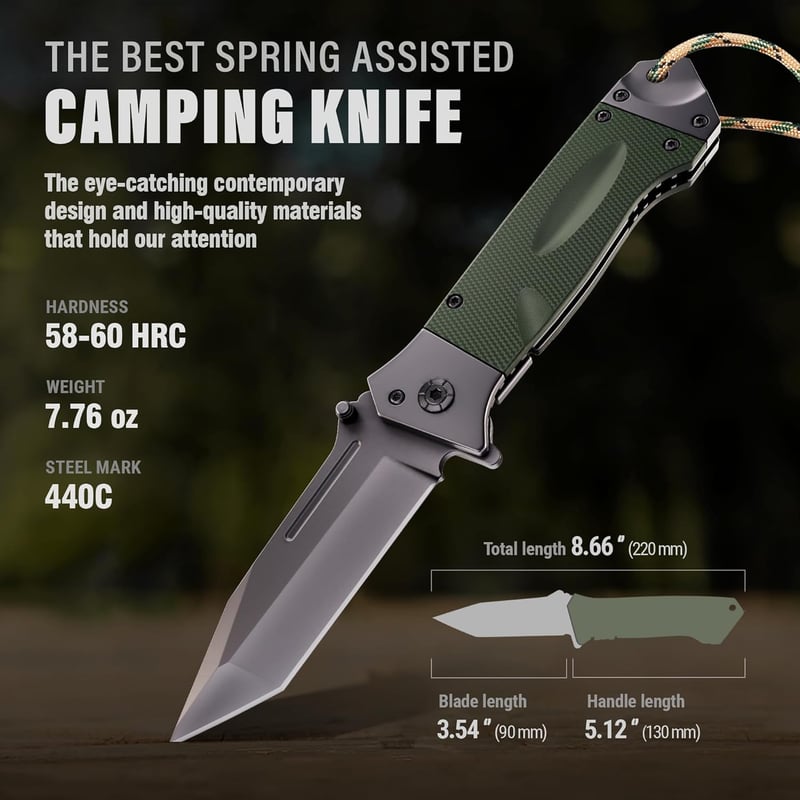 Heavy Duty Folding Pocket Knife for Men - 3.5
