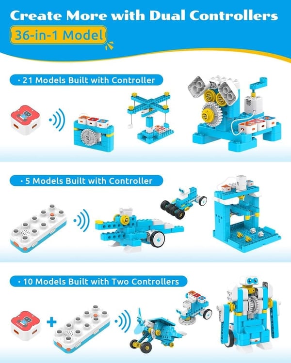 Kids Coding & RC Robot Kit - 36-in-1 Educational Building Set