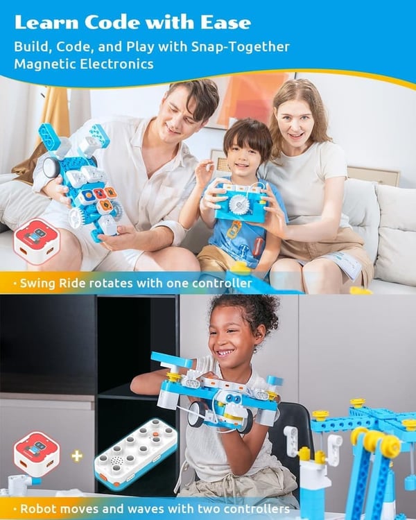 Kids Coding & RC Robot Kit - 36-in-1 Educational Building Set