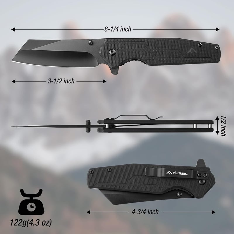Tactical Folding Knife with G10 Handle for Outdoor Use