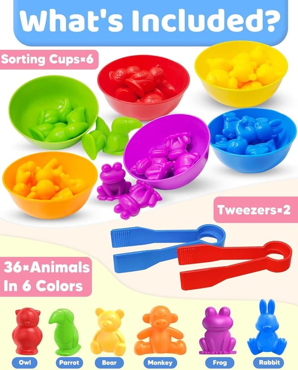 Montessori Counting Animals Educational Toys for Ages 3-5