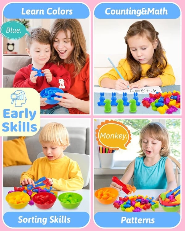 Montessori Counting Animals Educational Toys for Ages 3-5