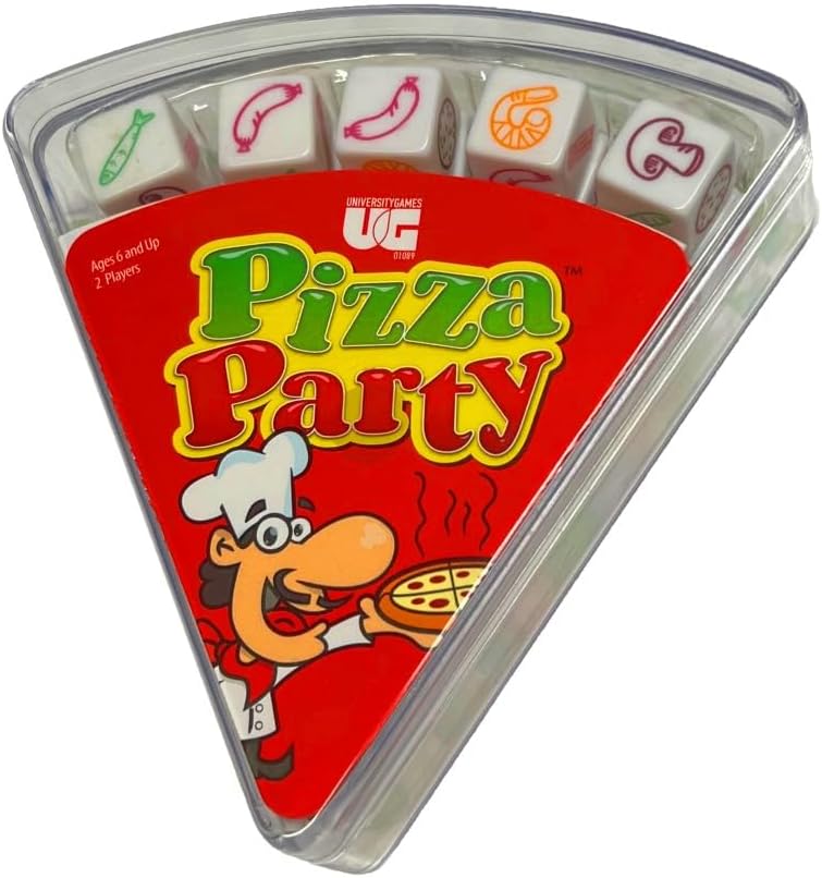 Pizza Party Dice Game for Kids and Families, Ages 6+