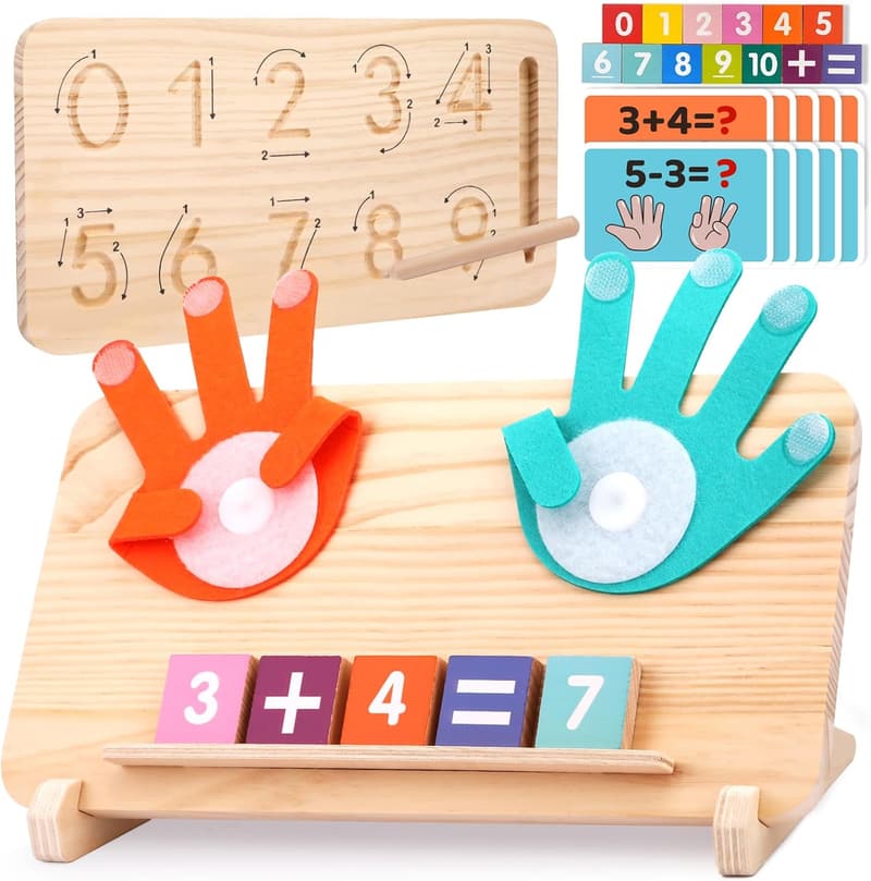 Double-Sided Finger Counting & Tracing Board for Toddlers