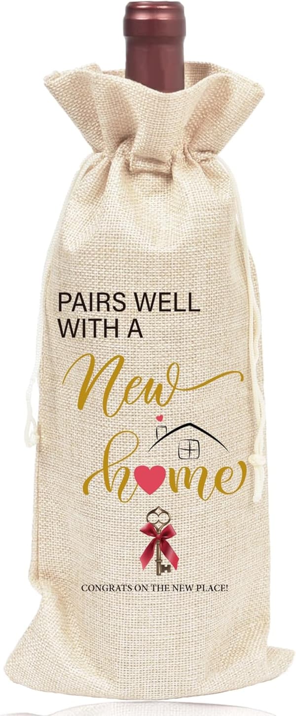Housewarming Gift - Elegant Red Wine Bag for Homeowners