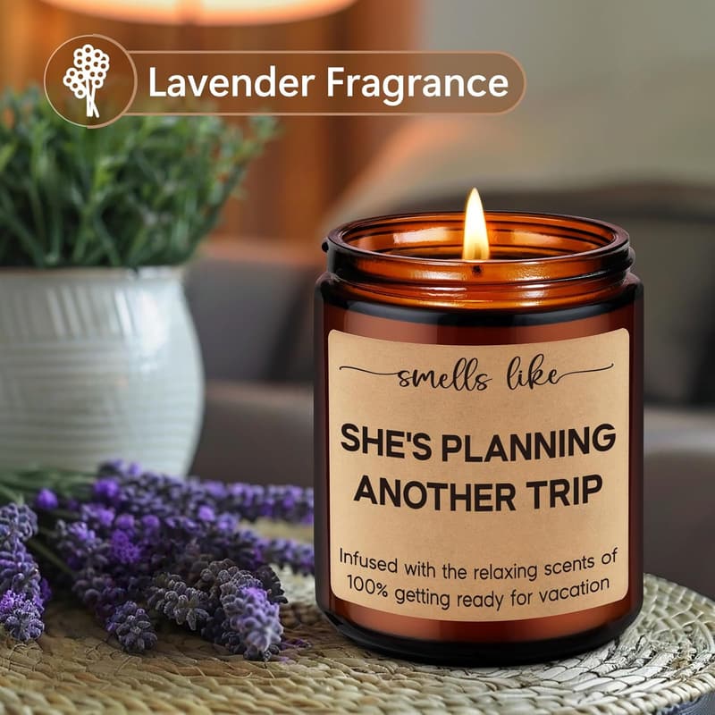 Funny Travel Candles for Women - Unique Gifts for Travelers