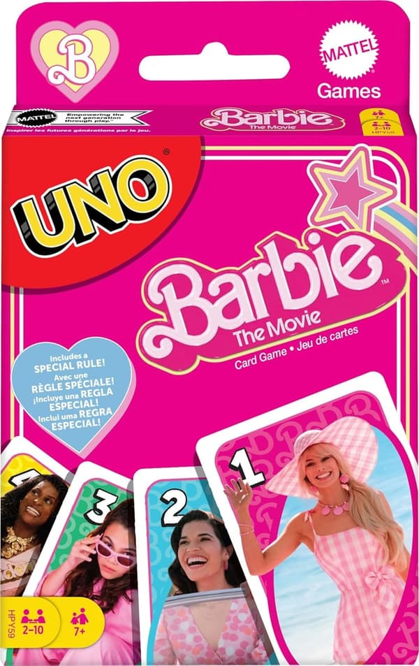 UNO Barbie Movie Card Game - Fun for Kids & Adults, 2-10 Players