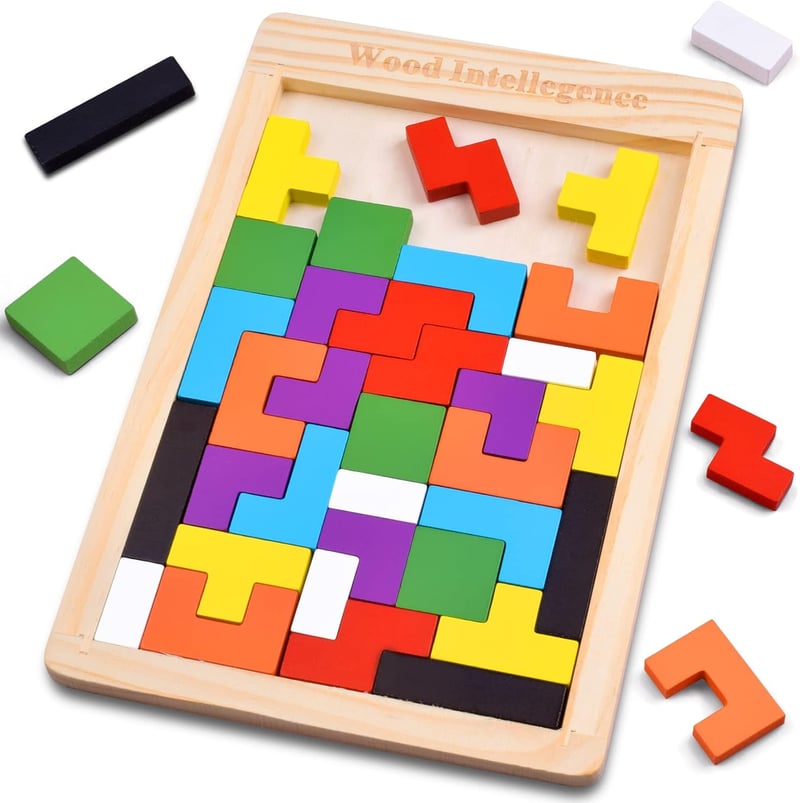 Colorful 3D Wooden Puzzles - STEM Educational Toy for Kids