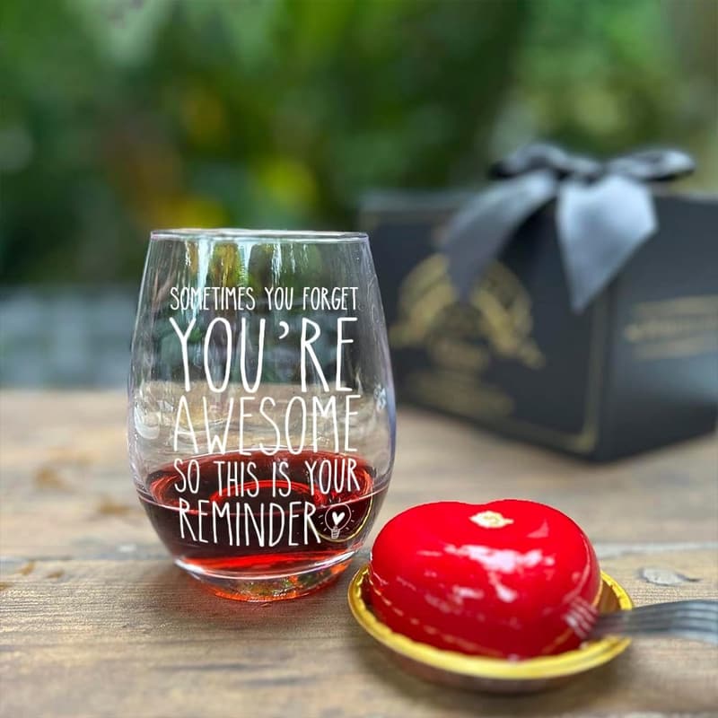Inspirational Wine Glass - Appreciation Gift for Women