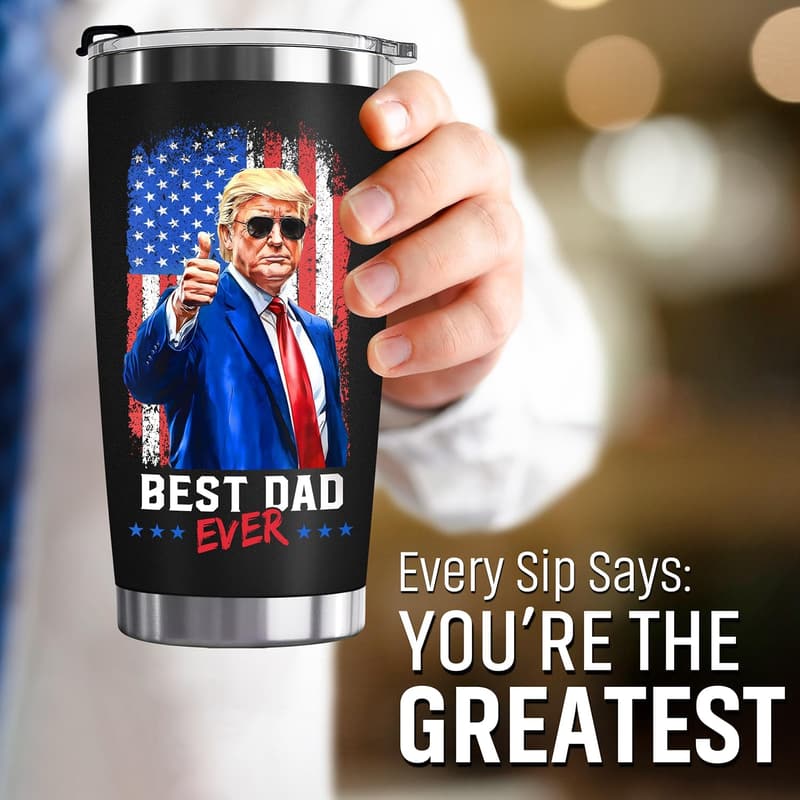 Funny Best Dad Ever Coffee Tumbler - 20oz Father's Day Gift