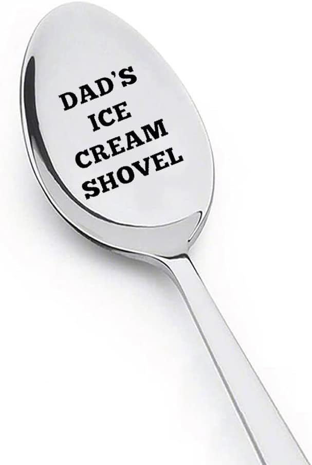 Engraved Ice Cream Spoon Gift for Dad on Father's Day