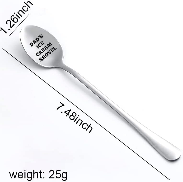 Engraved Ice Cream Spoon Gift for Dad on Father's Day