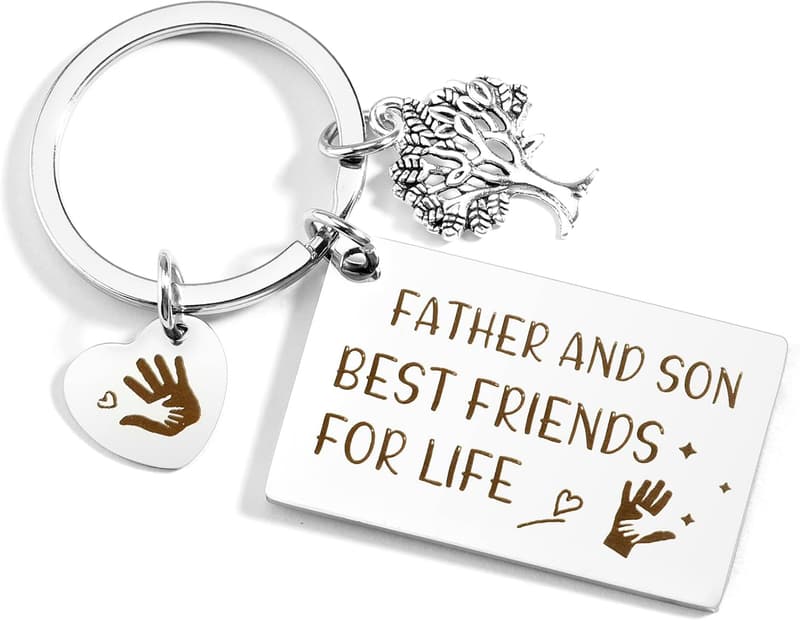 Birthday Keychain Gift for Dad from Son - Unique Father's Day Present