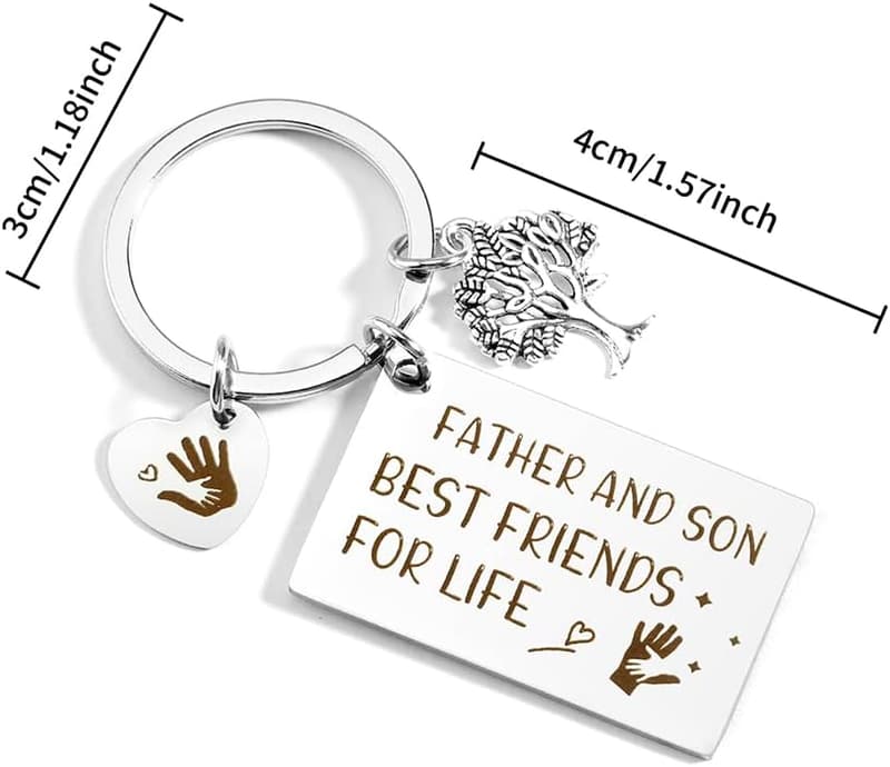Birthday Keychain Gift for Dad from Son - Unique Father's Day Present