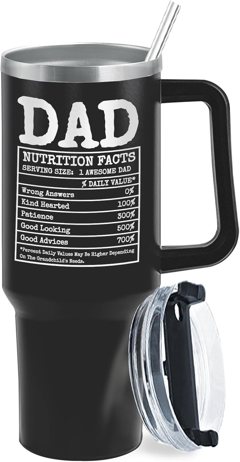 Insulated 40 oz Coffee Tumbler for Dad - Est 2025
