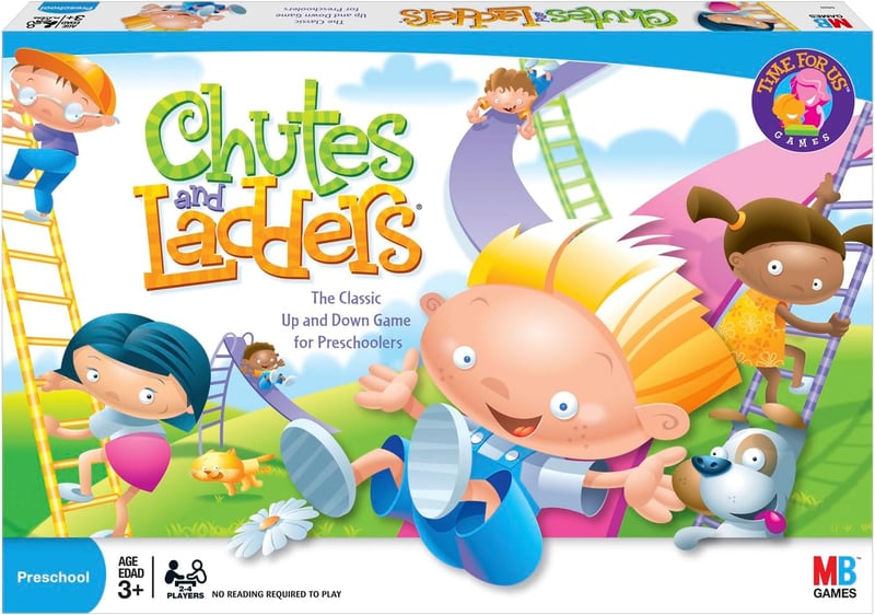 Chutes and Ladders Board Game for Kids | Ages 3+ | 2-4 Players