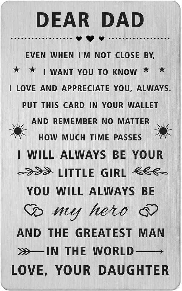 Personalized Wallet Card for Dad - Birthday & Father's Day Gift