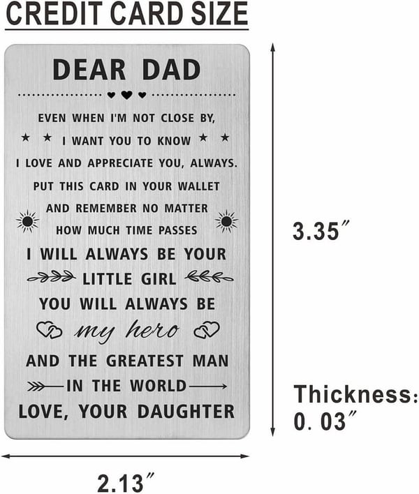 Personalized Wallet Card for Dad - Birthday & Father's Day Gift
