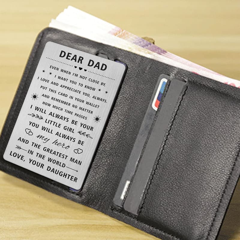 Personalized Wallet Card for Dad - Birthday & Father's Day Gift
