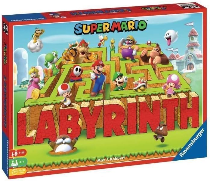 Super Mario Labyrinth Board Game for Family Fun (Ages 7+)